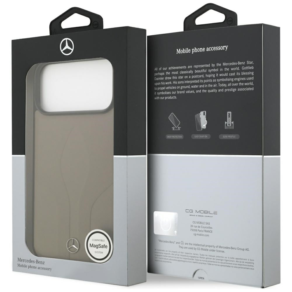 Mercedes Leather The Move MagSafe Case for iPhone 17 Pro Max - Beige_7