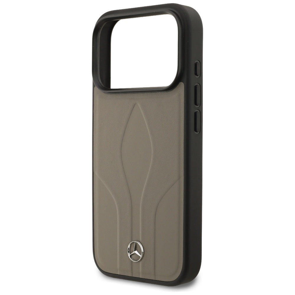 Mercedes Leather The Move MagSafe Case for iPhone 17 Pro - Beige_5