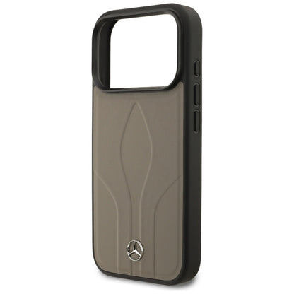 Mercedes Leather The Move MagSafe Case for iPhone 17 Pro - Beige_5