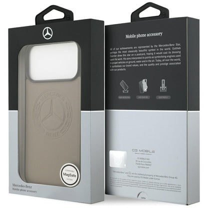 Mercedes Leather Vintage Logo MagSafe Case for iPhone 17 Pro Max - Beige_7