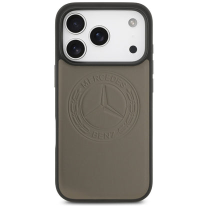 Mercedes Leather Vintage Logo MagSafe Case for iPhone 17 Pro - Beige_2