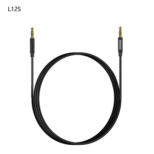 Dudao L12S AUX cable mini jack 3.5mm 1m 3-pole stereo - black_0