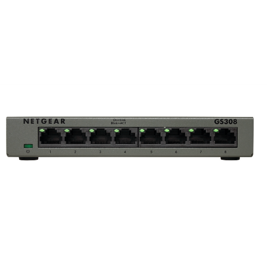 Switch Netgear / 8-Port Gigabit Ethernet / Preto / GS308-300PES_0