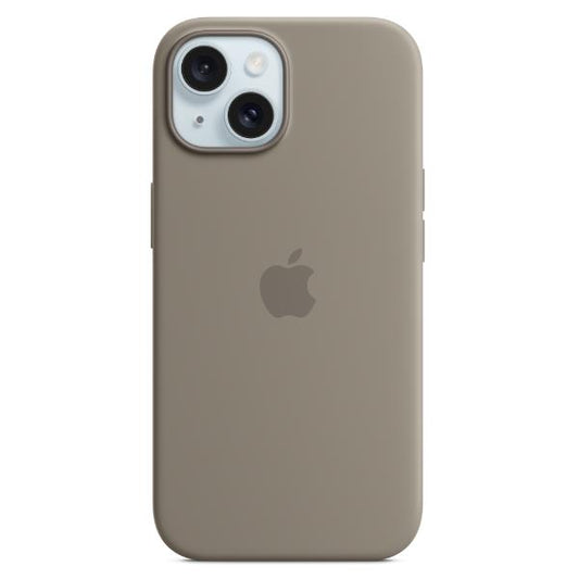 Custodia MagSafe in silicone per iPhone 15 Plus - Grigio creta_0