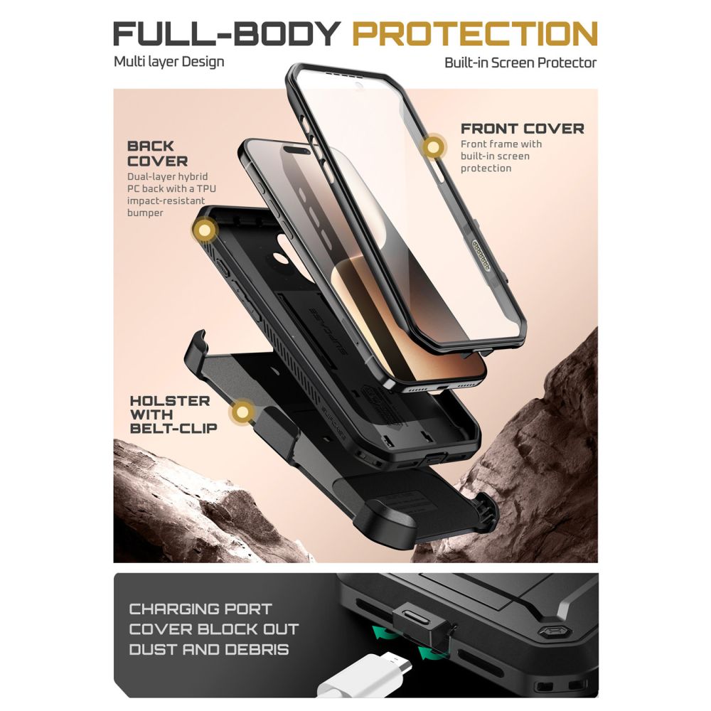 Supcase UB Pro iPhone 17 Case - Black_2