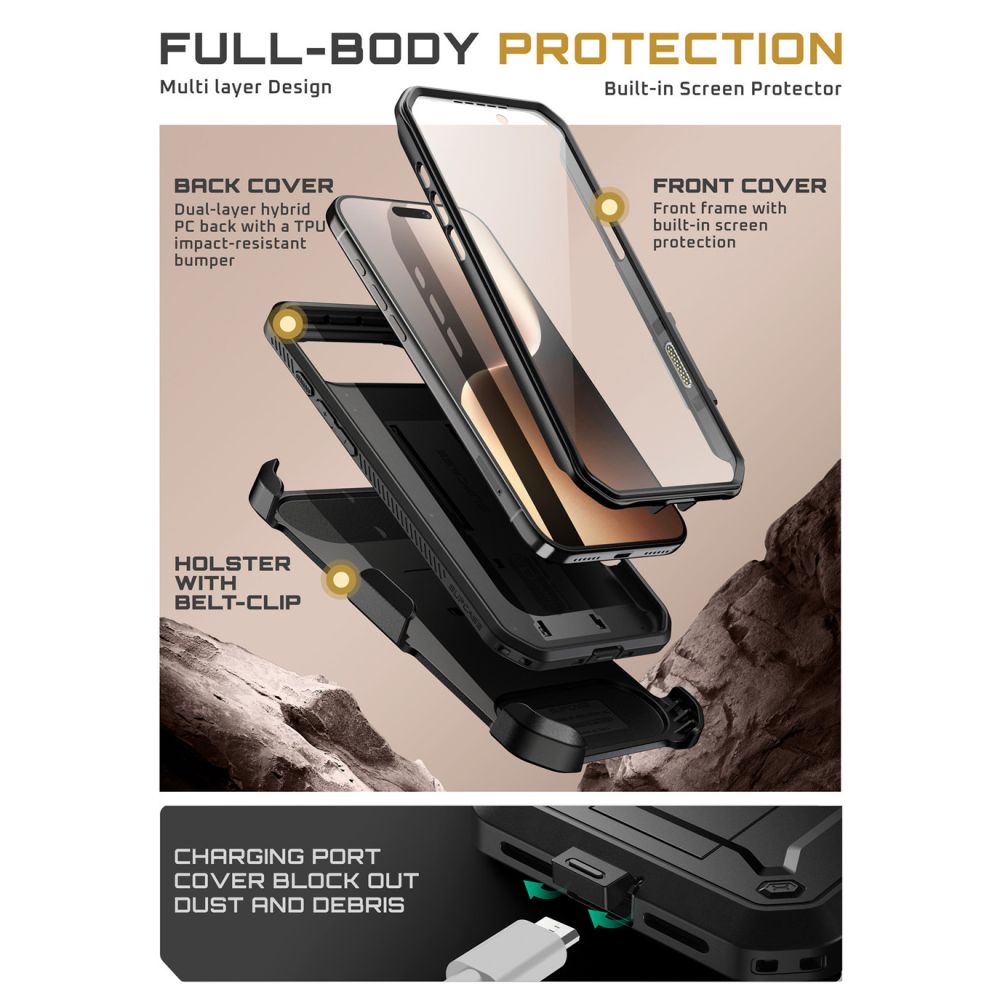 Supcase UB Pro Case for iPhone 17 Air - Black_2