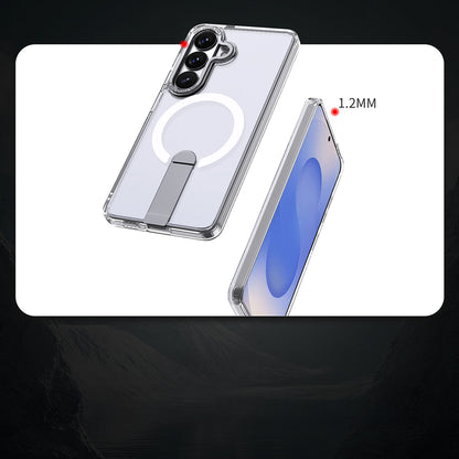 Hybrid Armor X Case for Samsung Galaxy S26 with Stand, Compatible with MagSafe - Transparent_2
