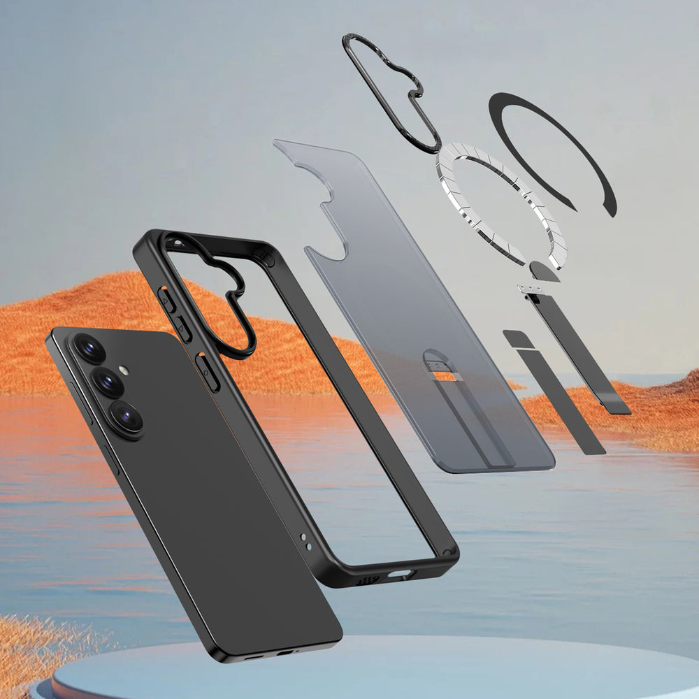 Hybrid Armor X Case for Samsung Galaxy S26 with Stand, Compatible with MagSafe - Black_3