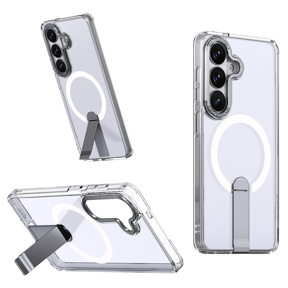 Hybrid Armor X Case for Samsung Galaxy S26 Plus with Stand, Compatible with MagSafe - Transparent_0