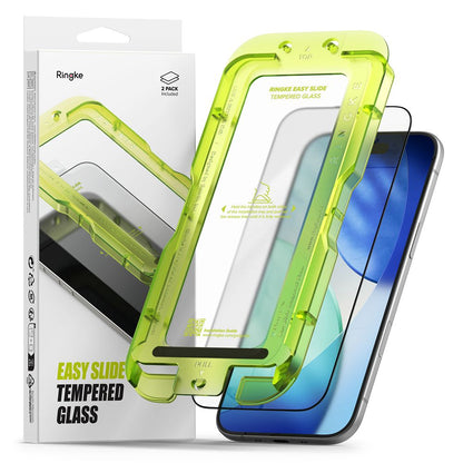 Ringke Easy Slide 2-pack tempered glass for iPhone 17 Air - black_0
