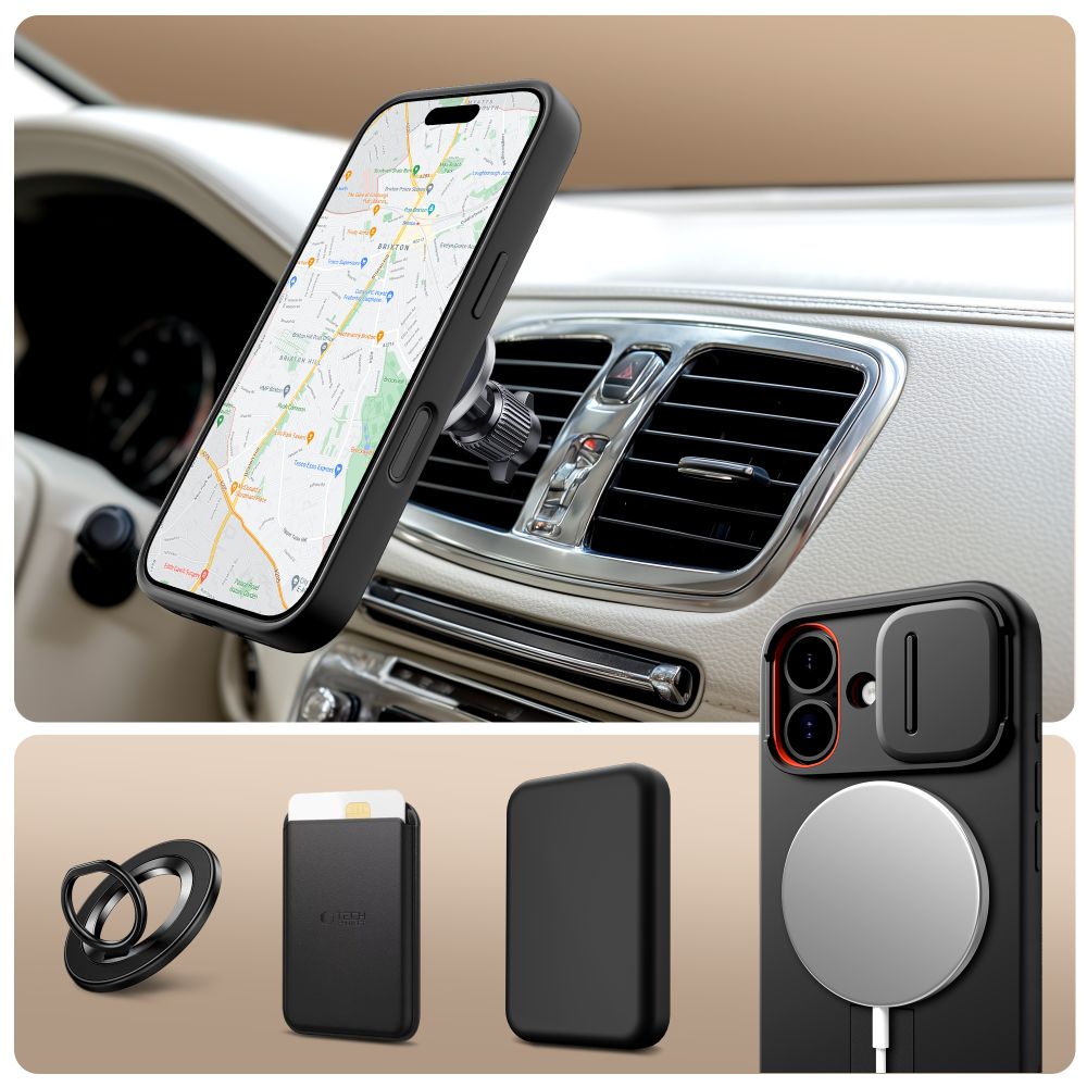 Tech-Protect Kevlar Aura MagSafe Case for iPhone 17 - Black_2