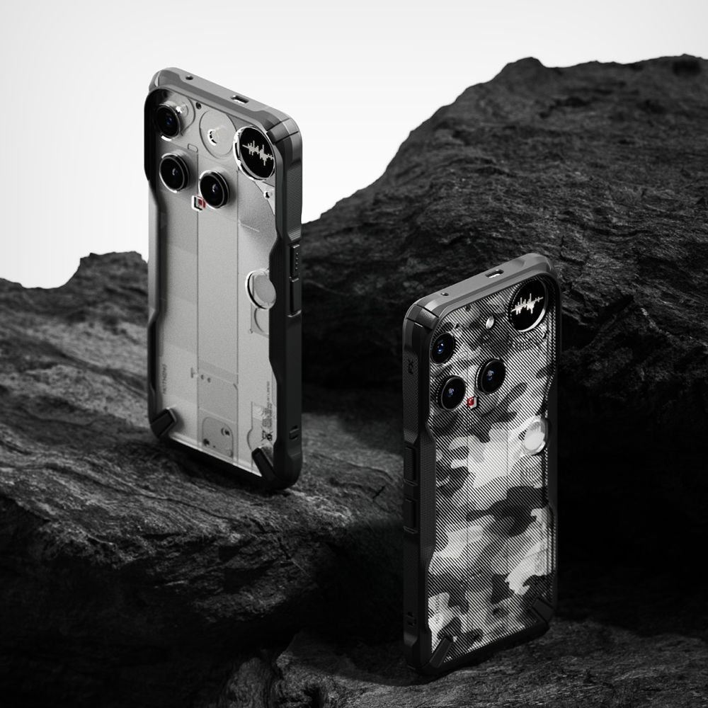 Ringke Fusion X Case for Nothing Phone 3 - Gray and Black_4