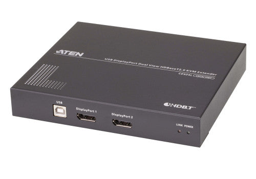 Aten Extensor de KVM USB DisplayPort de vista doble HDBaseTâ¢ 2.0 (4K a 100 m para vista individual)_1