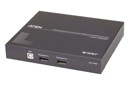 Aten Extensor de KVM USB DisplayPort de vista doble HDBaseTâ¢ 2.0 (4K a 100 m para vista individual)_1