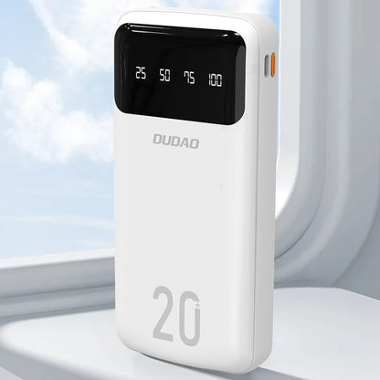 Dudao capacious powerbank with 3 built-in cables 20000mAh USB Type C + micro USB + Lightning white (Dudao K6Pro +)_4
