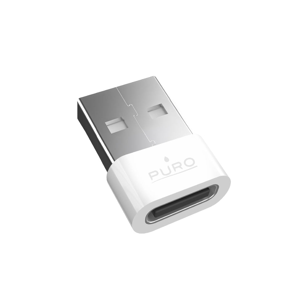 Puro USB-C - USB-A Adapter - White_0