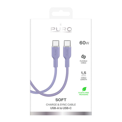 Cabo USB-C Puro Cable "ICON" / 1.5m / Rosa / PUCCCICON15MTPINK17_1