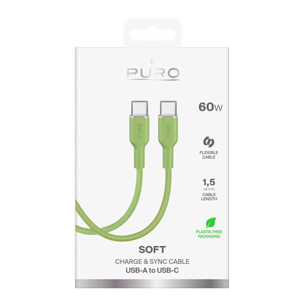 Cabo USB-C Puro Cable "ICON" / Verde / 1.5m / PUCCCICON15MTGRN17_1