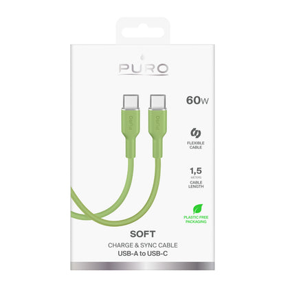 Cabo USB-C Puro Cable "ICON" / Verde / 1.5m / PUCCCICON15MTGRN17_1