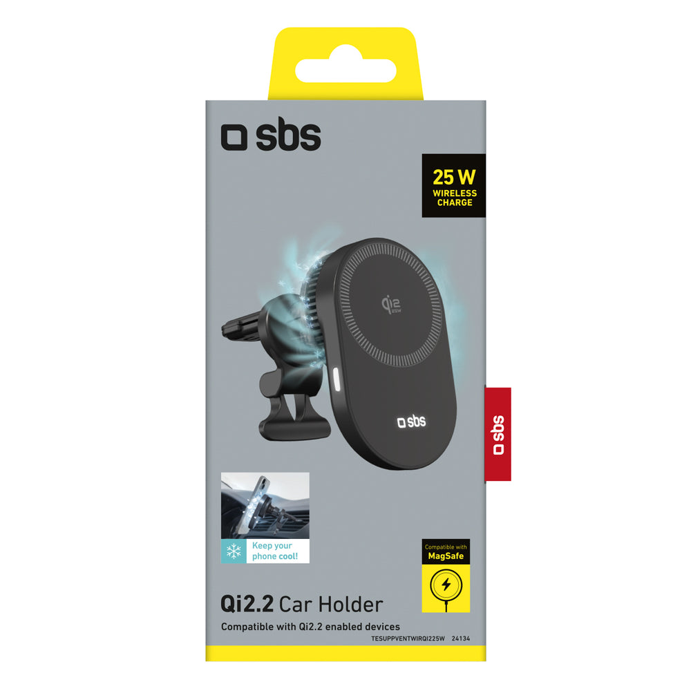 SBS Magnetic Holder with Qi2.2 25W Wireless Charger with Active Cooling - Black_1