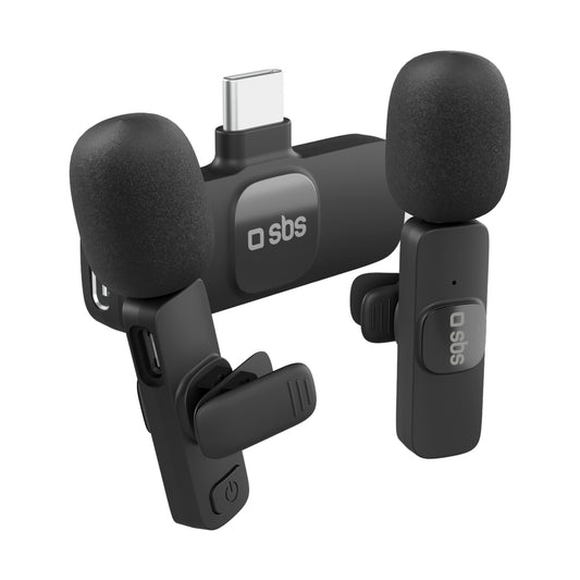Kit 2 Microfones com Receptor MARKA NIEZDEFINIOWANA / Preto / TEKIT2MICTYCBTK_0
