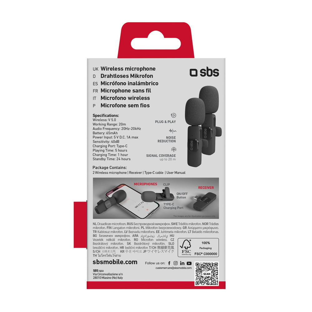 Kit 2 Microfones com Receptor MARKA NIEZDEFINIOWANA / Preto / TEKIT2MICTYCBTK_1