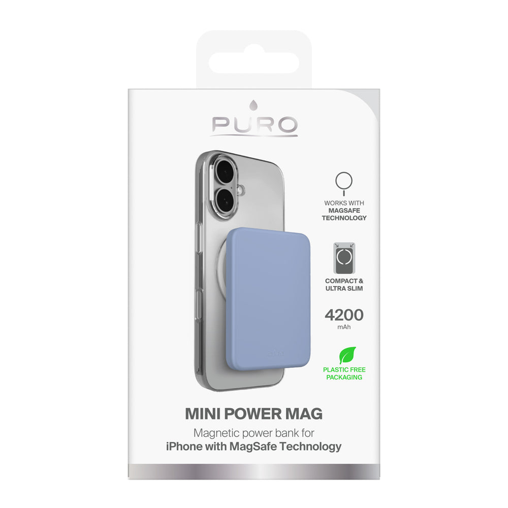 Powerbank Puro 4200mAh ultracienki kompatybilny z MagSafe USB-C - niebieski_1