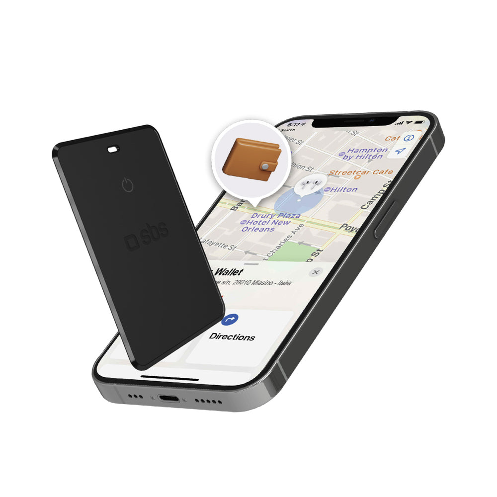 SBS Track My Card Ultra-Thin Universal iOS Android Locator - Black_0