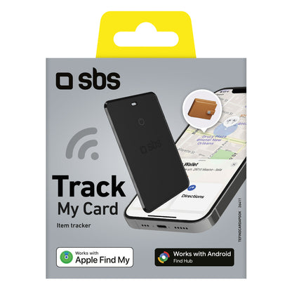 SBS Track My Card Ultra-Thin Universal iOS Android Locator - Black_1