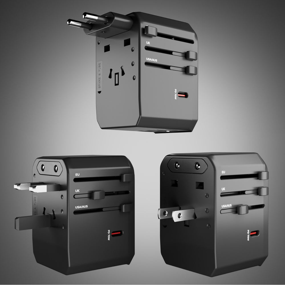 Adaptador de Viagem World Travel GaN 70W MARKA NIEZDEFINIOWANA / Preto / TEADAPTGAN70WUNI_4