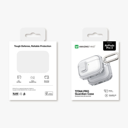 AmazingThing Titan Pro Mag Case Clear for AirPods Pro 3 - White_15