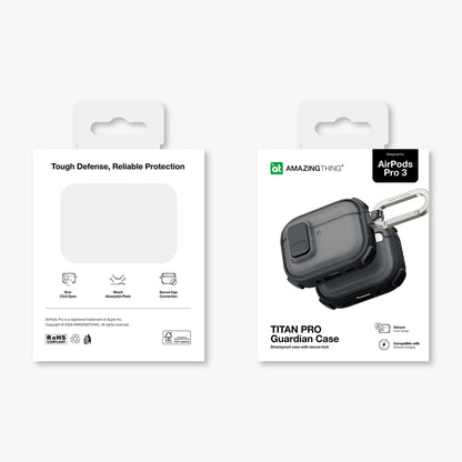 AmazingThing Titan Pro Mag Case Clear for AirPods Pro 3 - Black_13