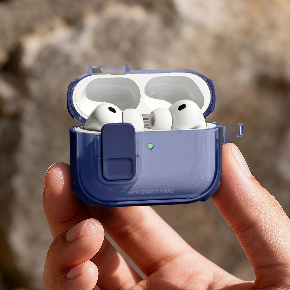 AmazingThing Titan Pro Mag Case Clear for AirPods Pro 3 - Blue_12