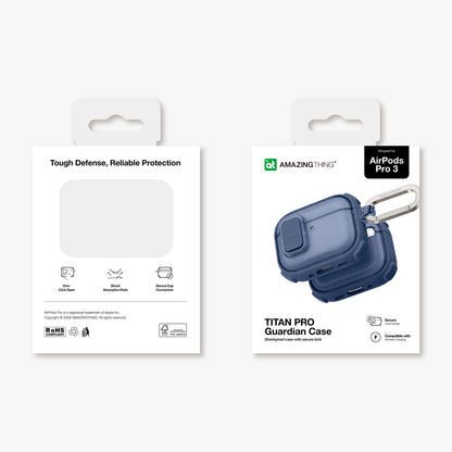 AmazingThing Titan Pro Mag Case Clear for AirPods Pro 3 - Blue_13