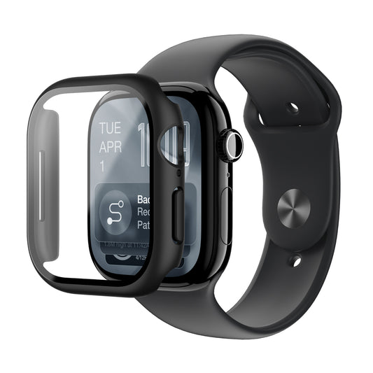 AmazingThing Radix Glass Screen Protector with Case for Apple Watch Series 11 46mm - Black_0