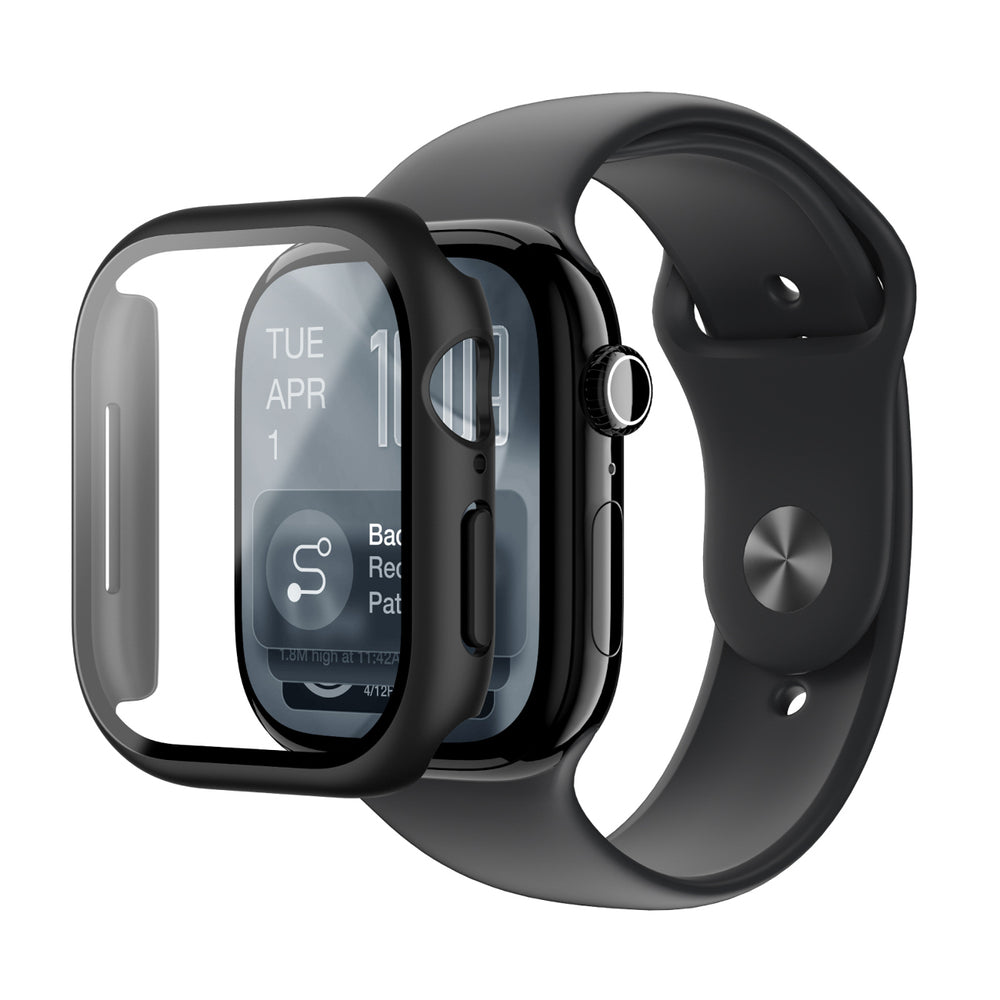 AmazingThing Radix Glass Screen Protector with Case for Apple Watch Series 11 42mm - Black_0