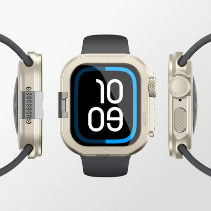 AmazingThing Titan Pro Metal Case for Apple Watch 11 46mm Aluminum - Titanium_1