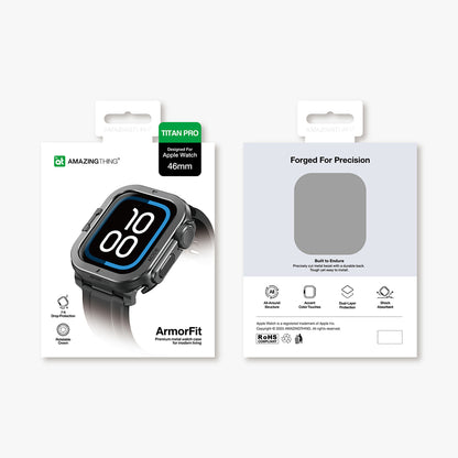 AmazingThing Titan Pro Metal Case for Apple Watch 11 46mm Aluminum - Black_5