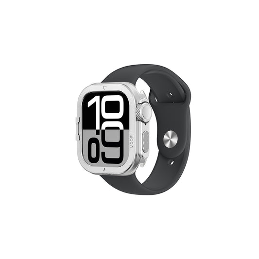 AmazingThing Titan Pro Metal Case for Apple Watch 11 46mm Aluminum - Silver_0