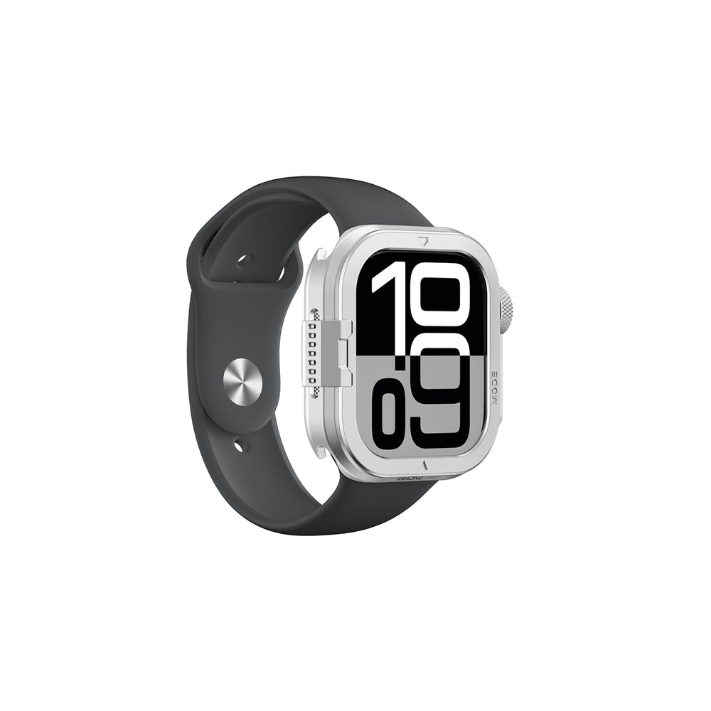 AmazingThing Titan Pro Metal Case for Apple Watch 11 46mm Aluminum - Silver_3