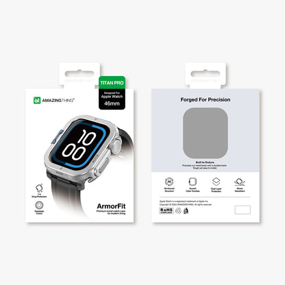 AmazingThing Titan Pro Metal Case for Apple Watch 11 46mm Aluminum - Silver_4