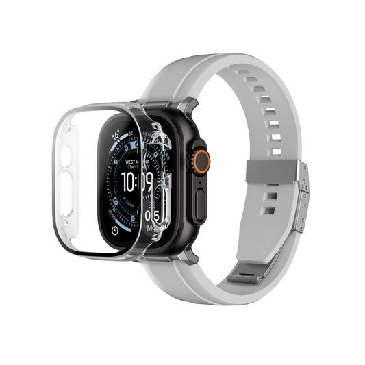 AmazingThing Radix Glass Screen Protector with Case for Apple Watch UItra 3 49mm - Clear_0
