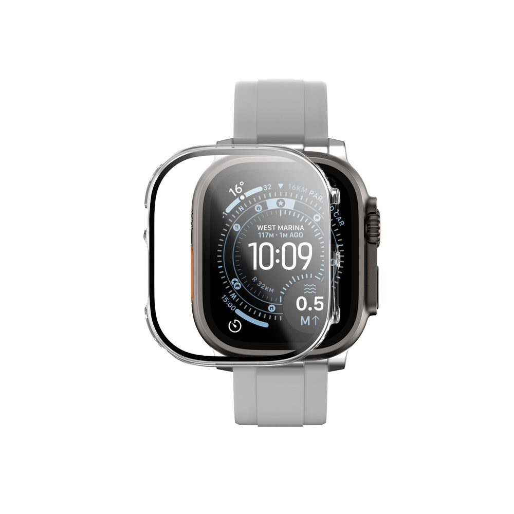 AmazingThing Radix Glass Screen Protector with Case for Apple Watch UItra 3 49mm - Clear_3