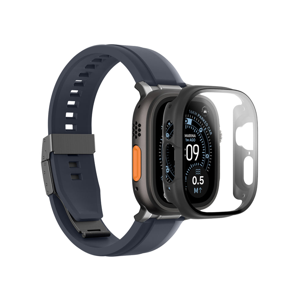 AmazingThing Radix Glass Screen Protector with Case for Apple Watch UItra 3 49mm - Black_4