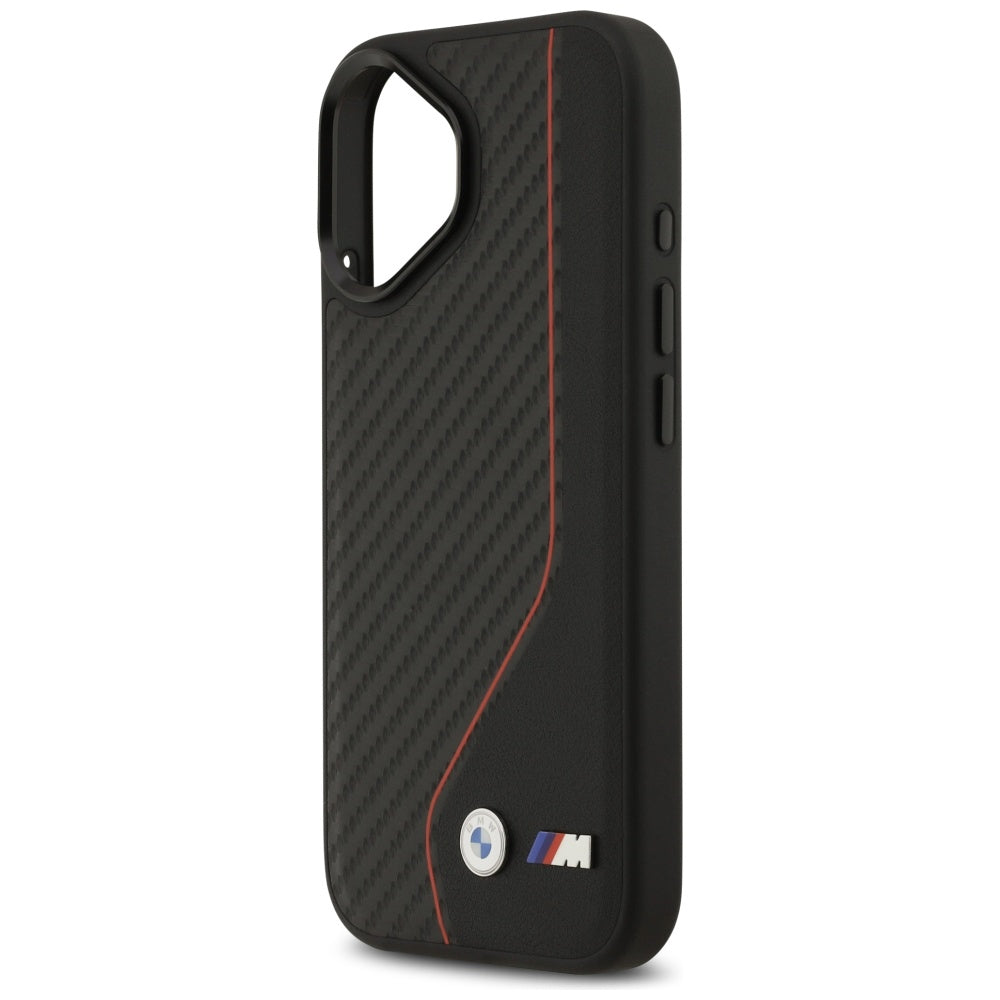 BMW M Carbon Line &amp; Logo MagSafe Case for iPhone 17 - Red_5