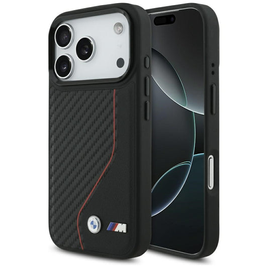 BMW M Carbon Line &amp; Logo MagSafe Case for iPhone 17 Pro - Red_0