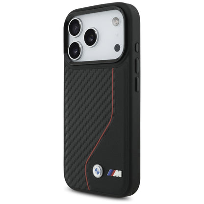 BMW M Carbon Line &amp; Logo MagSafe Case for iPhone 17 Pro - Red_1