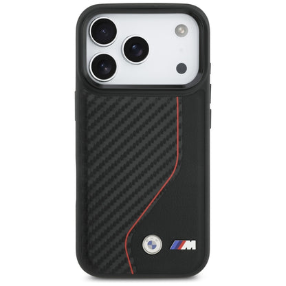 BMW M Carbon Line &amp; Logo MagSafe Case for iPhone 17 Pro - Red_2