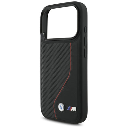 BMW M Carbon Line &amp; Logo MagSafe Case for iPhone 17 Pro - Red_5