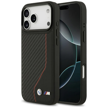 BMW M Carbon Line &amp; Logo MagSafe Case for iPhone 17 Pro Max - Red_0